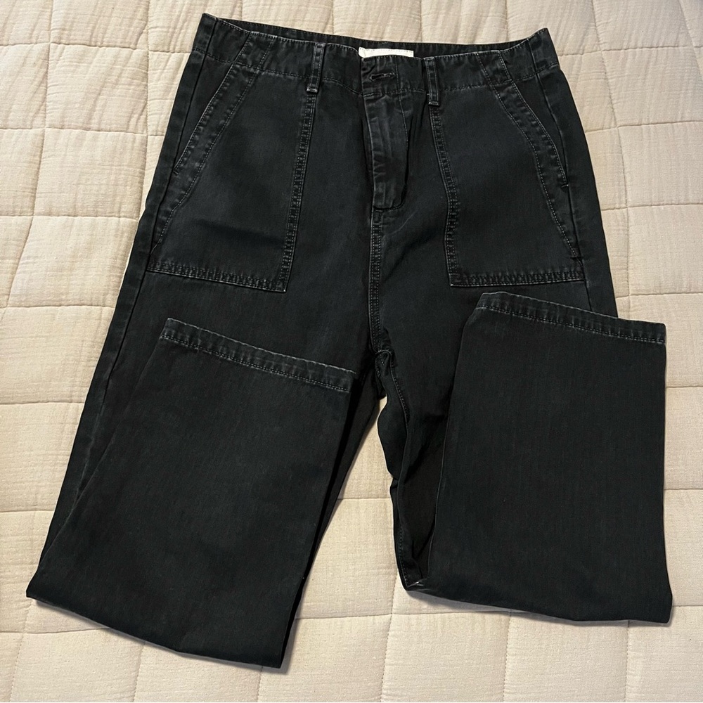 The Great. Drop waist grey pants